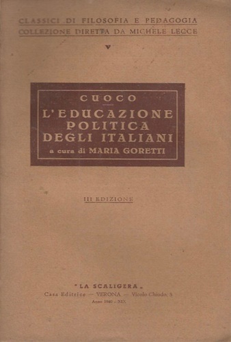 Per l'educazione politica degli italiani.