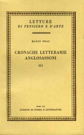 9788884980939-Cronache letterarie anglosassoni. Vol.III.