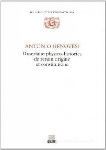 9788809023321-Dissertatio physico-historica de rerum origine et constitutione.