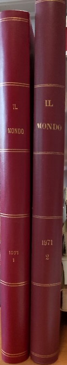 Il Mondo. Settimanale politico, economico e lettererario.