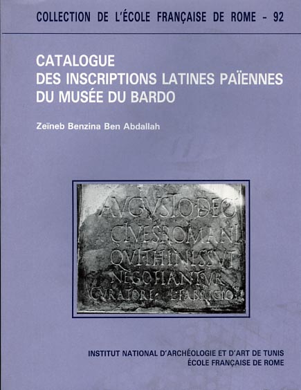 9782728301195-Catalogue des inscriptions latines païennes du Musée du Bardo.
