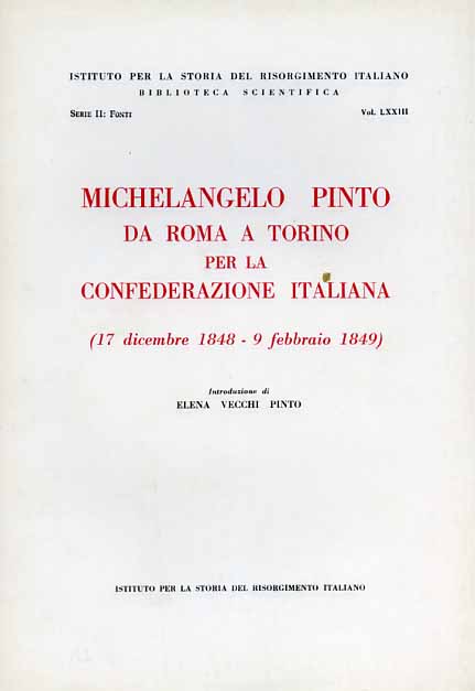 Michelangelo Pinto da Roma a Torino per la Confederazione italiana (17 dicembre
