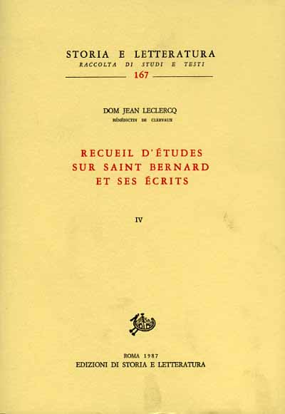 9788884980915-Recueil d'etudes sur saint Bernard et ses écrits. Vol.IV.