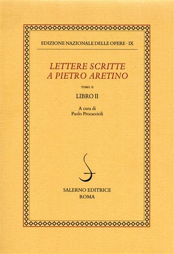 9788884024480-Lettere scritte a Pietro Aretino. Tomo II. Libro II.