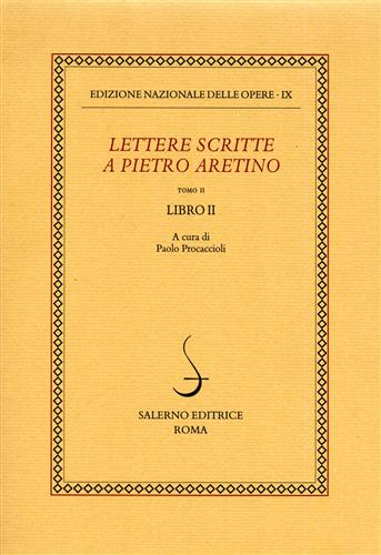 9788884024480-Lettere scritte a Pietro Aretino. Tomo II. Libro II.