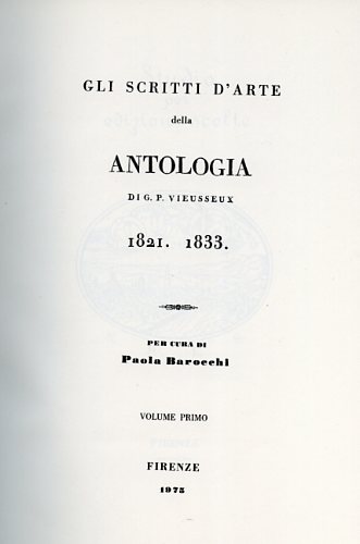 9788872420027-Gli scritti d'arte dell'Antologia di G.P. Vieusseux.