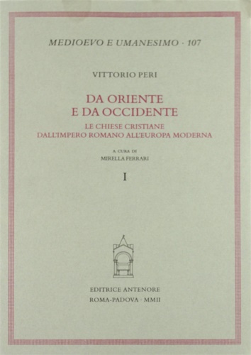 9788884555571-Da oriente e da occidente. Le chiese cristiane dall'impero romano all'Europa mod