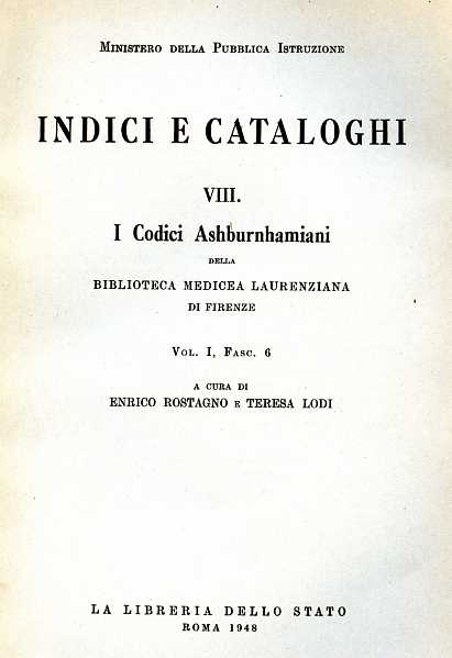 9788824030557-I Codici Ashburnhamiani. Biblioteca Medicea-Laurenziana di Firenze. Vol.I, fasc.