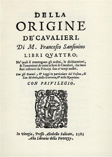 Della Origine de' Cavalieri.