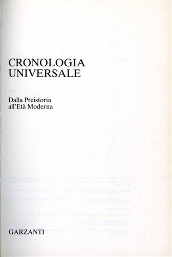 Cronologia Universale.