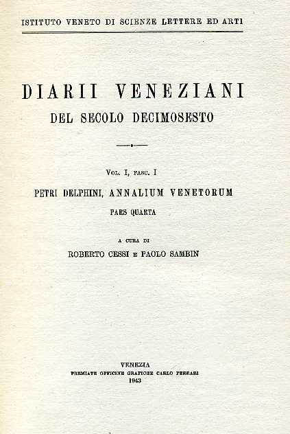 Petri Delphini, Annalium Venetorum. Pars Quarta.