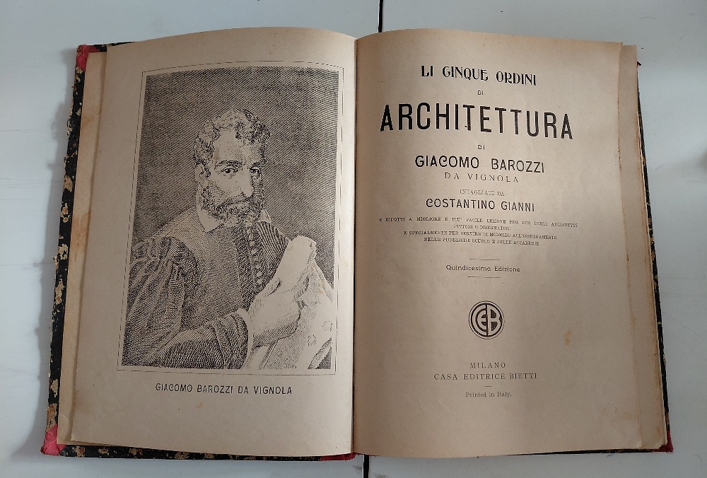Li cinque ordini di architettura intagliati da Costantino Gianni