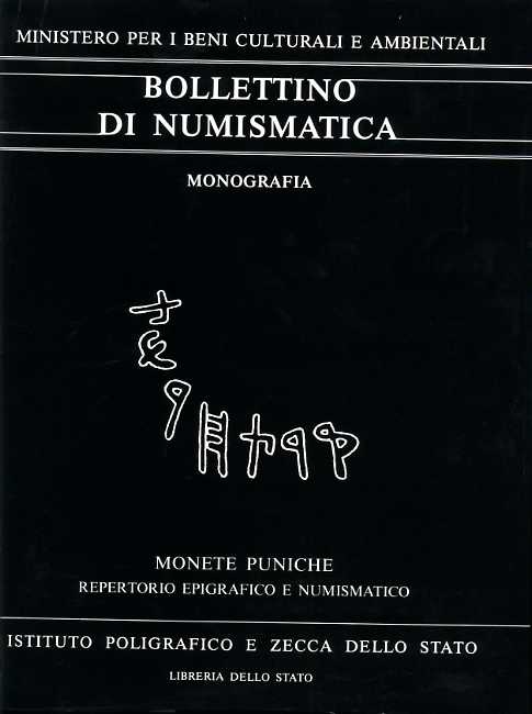 9788824038225-Bollettino di Numismatica. Monografia. Monete puniche. Repertorio epigrafico e n