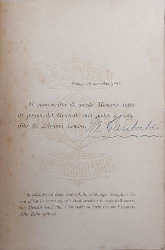Memorie autobiografiche.