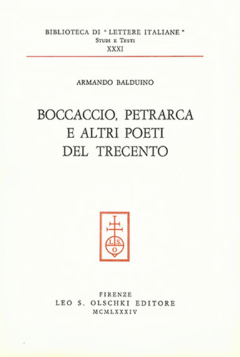 9788822232861-Boccaccio, Petrarca e altri poeti del Trecento.