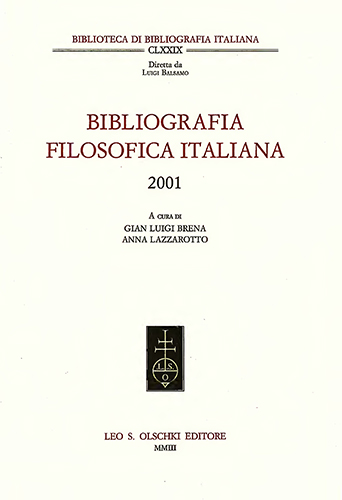 9788822252470-Bibliografia filosofica italiana. 2001.