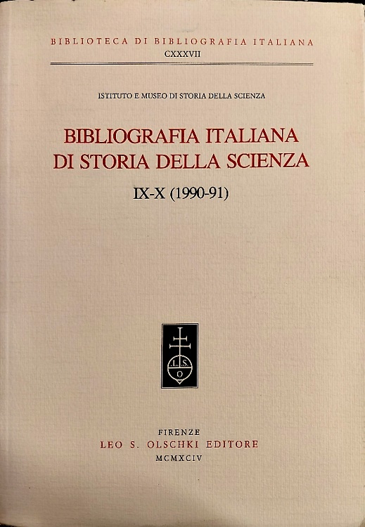 9788822242136-Bibliografia italiana di storia della scienza. Voll. IX-X (1990-91).