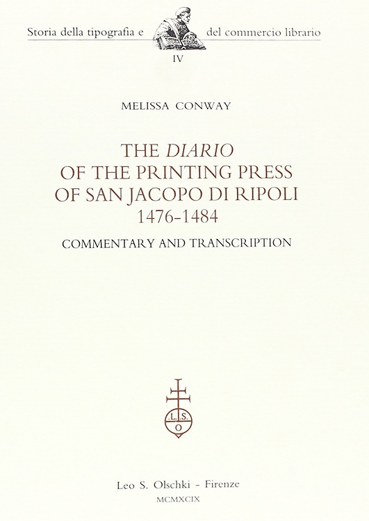 9788822247155-The «Diario» of the Printing Press of San Jacopo di Ripoli (1476-1484). Commenta