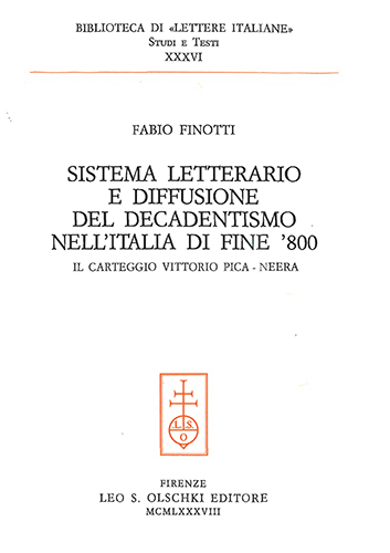 9788822236357-Sistema letterario e diffusione del Decadentismo nell'Italia di fine '800. Il ca