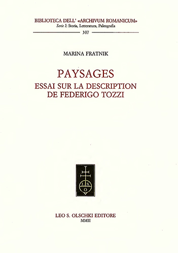 9788822251640-Paysages. Essai sur la description de Federigo Tozzi.