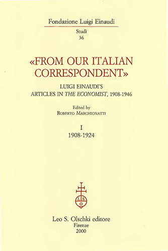9788822248596-«From our Italian Correspondent». Luigi Einaudi’s articles in «The economist» (1